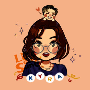 icon with extra character & designs